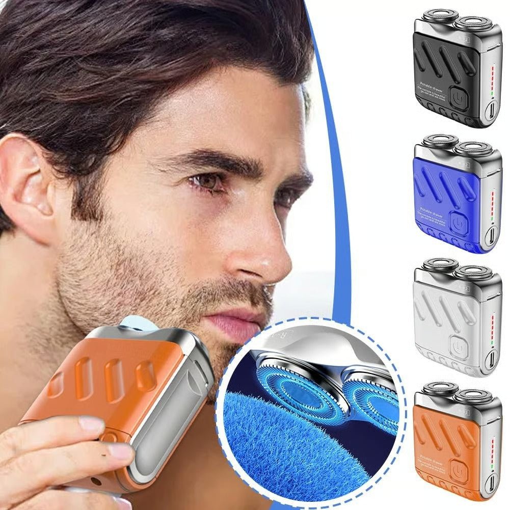🎁Tragbarer rotierender Elektrorasierer mit zwei Ringen