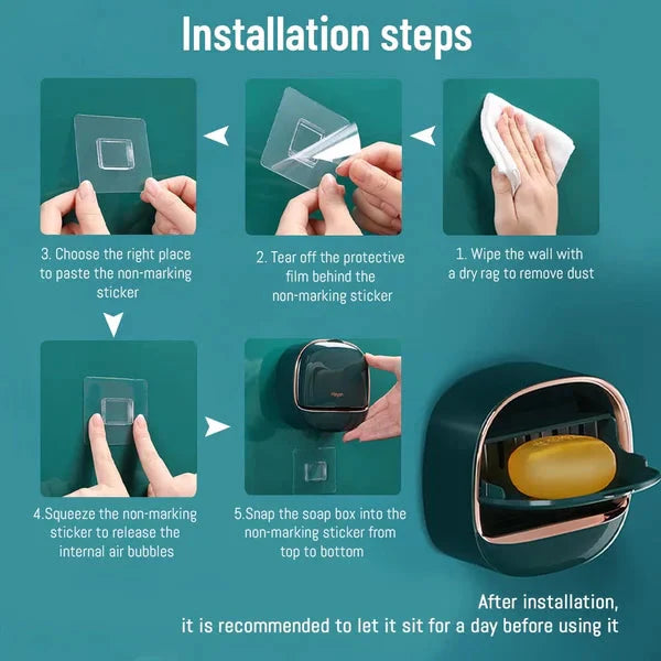 Wasserdichte Seifenschale mit Abtropfkasten