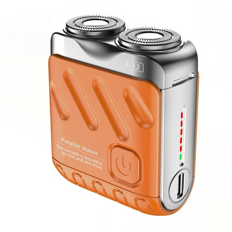 🎁Tragbarer rotierender Elektrorasierer mit zwei Ringen