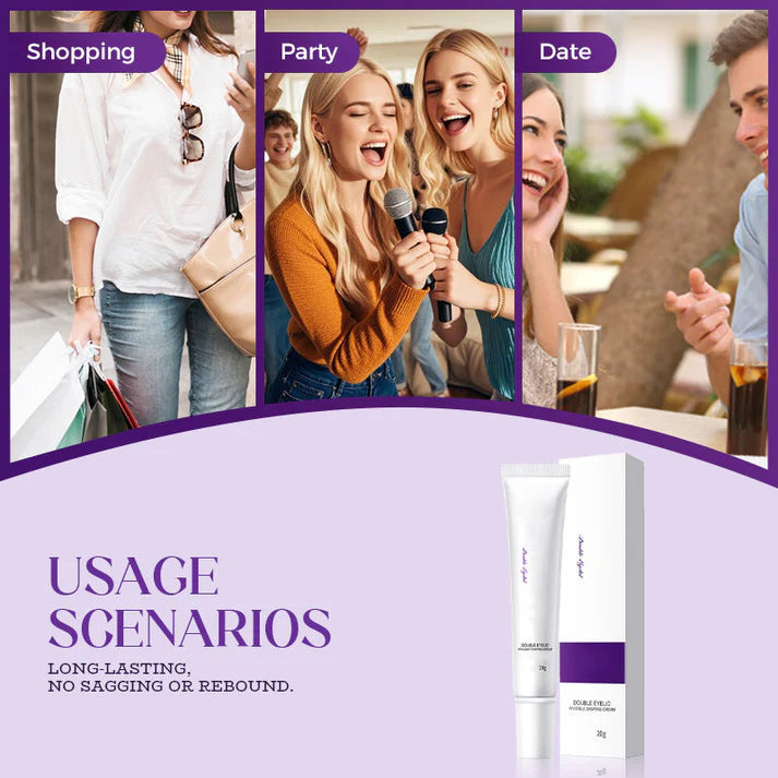 Langanhaltende und unsichtbare Stylingcreme für das doppelte Augenlid