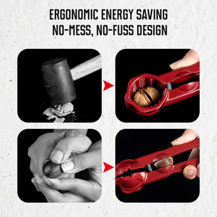 ✨ Leichter manueller Nussknacker – Spritzschutz, Aluminium und Edelstahl, einfach zu verwenden für Nüsse und Mandeln